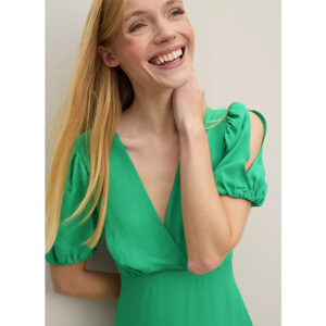 LK Bennett Hermia Green Crepe Maxi Dress